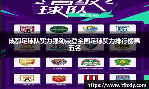 成都足球队实力强劲荣登全国足球实力排行榜第五名